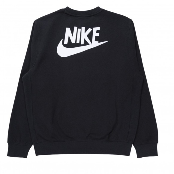 Nike Sportwear Fleece Black Crewneck Sweatshirt - Picture 2 of 5